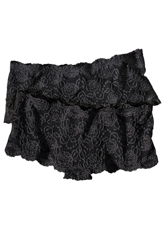 Braguita con encaje (2 unidades) Negro